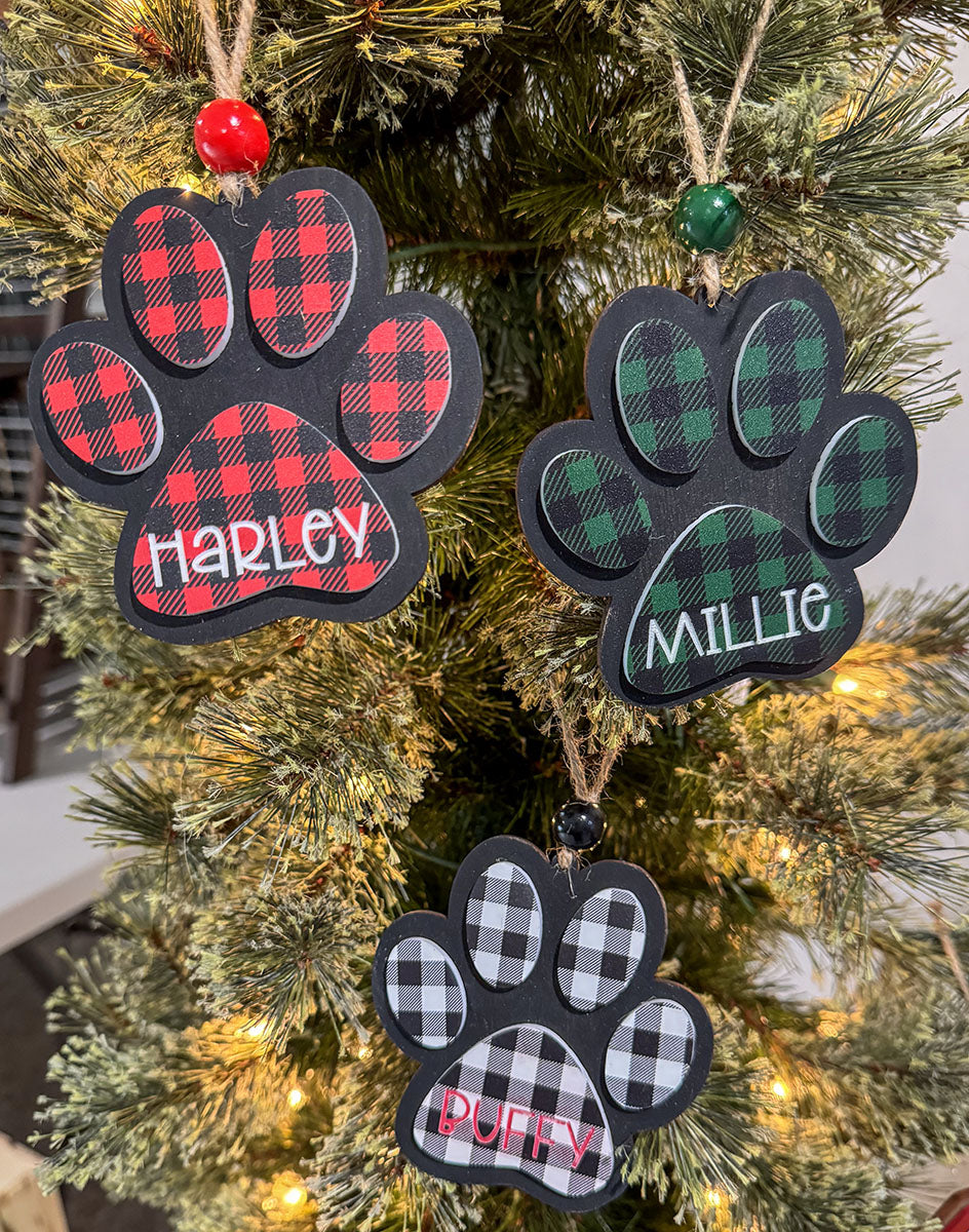 Personalized Paw Ornament