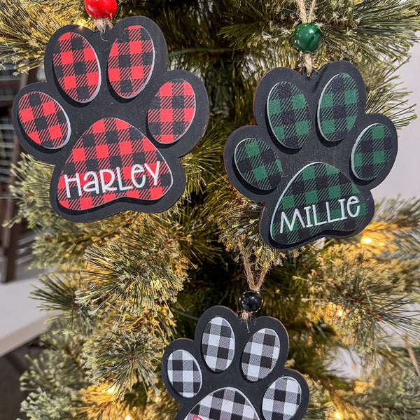 Personalized Paw Ornament