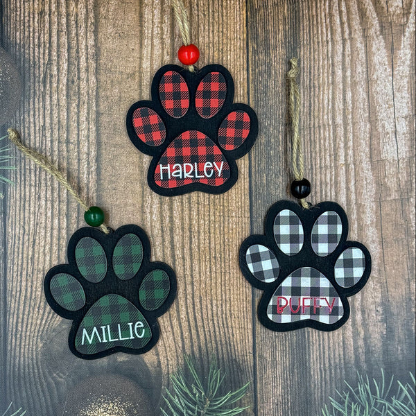 Personalized Paw Ornament