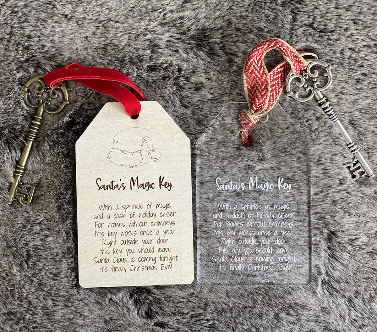 Santa's Magic Key - Christmas Door Hanger for Homes Without Chimneys