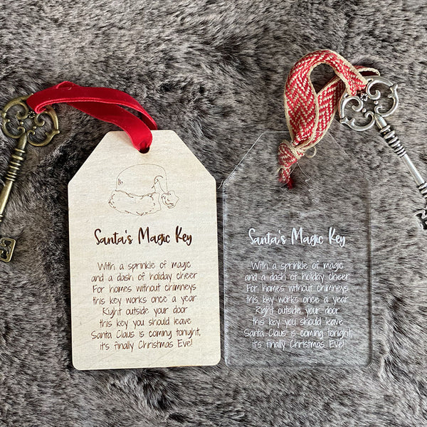 Santa's Magic Key - Christmas Door Hanger for Homes Without Chimneys