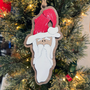 Handcrafted Vintage Santa Ornament - Multi-Layer Wood Christmas Decoration