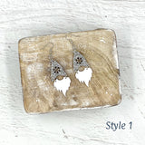 Gnome Earrings Silver Glitter Style 1