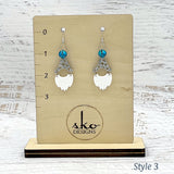 Gnome Earrings Silver Glitter Style 3