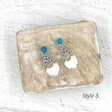 Gnome Earrings Silver Glitter Style 3