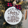 Festive and Sh!t Skeleton Ornament | Funny Halloween Christmas Decor