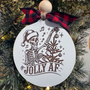 Jolly AF Skeleton Ornament | Handcrafted Holiday Decor