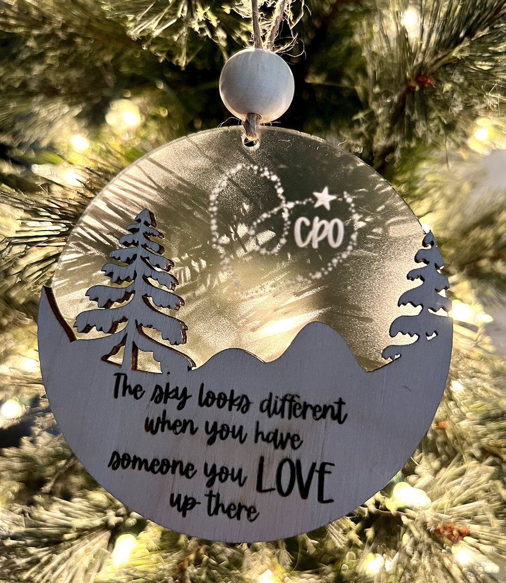 Memorial Ornament - The Sky Looks Different - Personalized Remembrance Gift