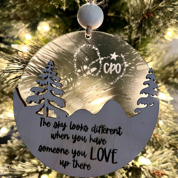 Memorial Ornament - The Sky Looks Different - Personalized Remembrance Gift