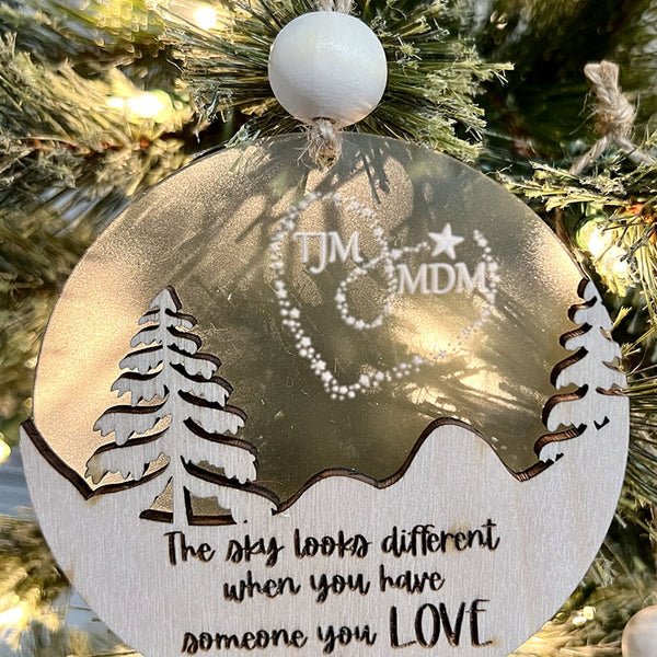 Memorial Ornament - The Sky Looks Different - Personalized Remembrance Gift