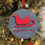 Sleigh Bells Ring Ornament - Handmade Christmas Decoration with Real Bells