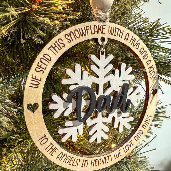 Snowflake Memorial Ornament Dangle