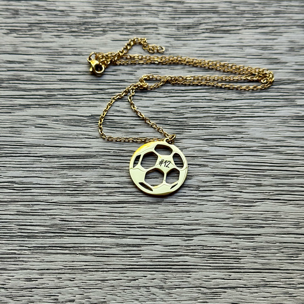 Personalized Soccer Necklace - Custom Stainless Steel Sports Jewelry