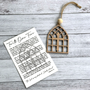 Faith Over Fear Cathedral Storyteller Ornament - Handcrafted Birch Wood