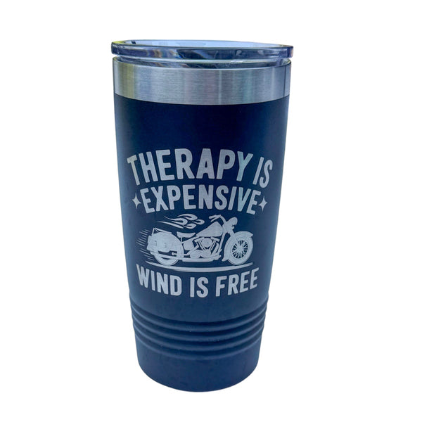 20oz Wind Therapy Motorcycle Design Travel Tumbler - Insulated Stainless Steel