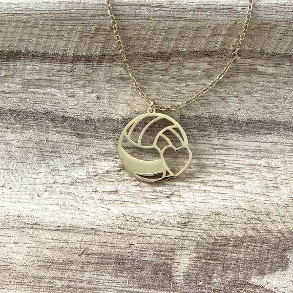 Personalized Volleyball Necklace - Custom Stainless Steel Sports Jewelry