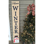 Handcrafted Welcome Winter Snowman Leaner Sign - Briarwood Finish