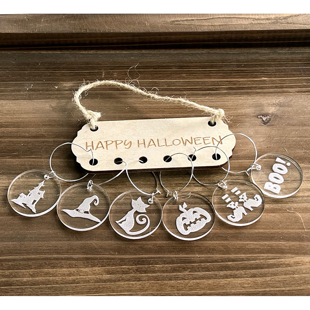 Halloween Wine Charms Set - Spooky Party Glass Markers for Wine Lovers