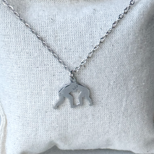 Personalized Wrestling Necklace - Custom Name Sports Jewelry Gift