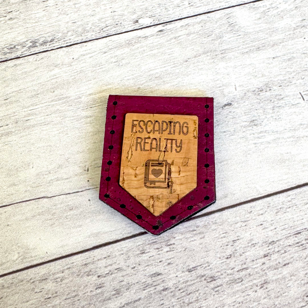 'Escaping Reality' Magnetic Cork Bookmark
