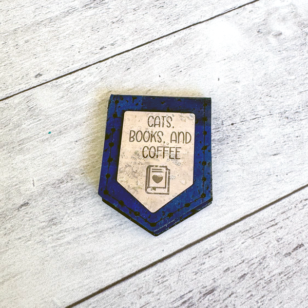 'Cats, Books and Coffee' Magnetic Cork Bookmark | Eco-Friendly Book Gift