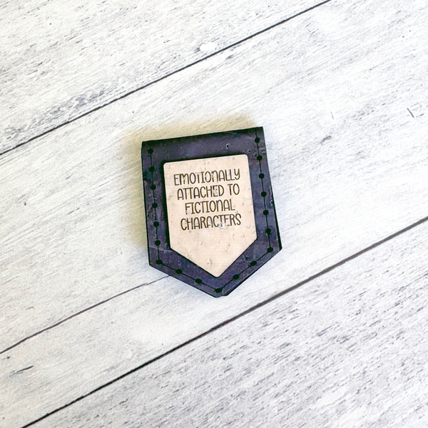 'Emotionally Attached to Fictional Characters' - Magnetic Cork Bookmark