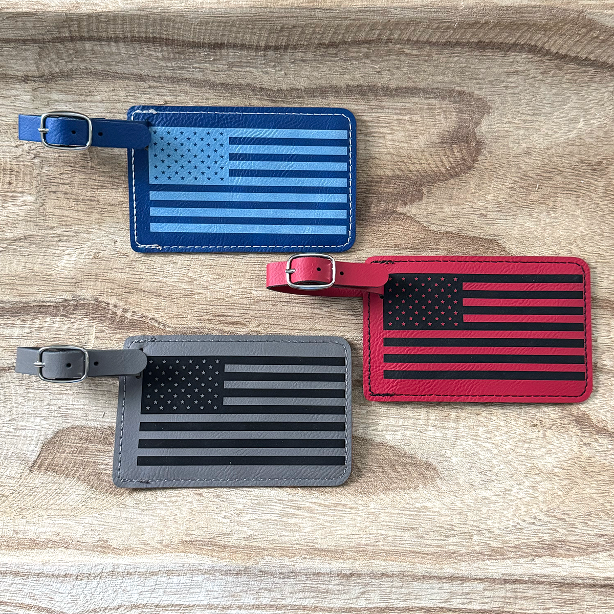 Custom Engraved Leatherette Luggage Tag - Personalized Travel Identifier