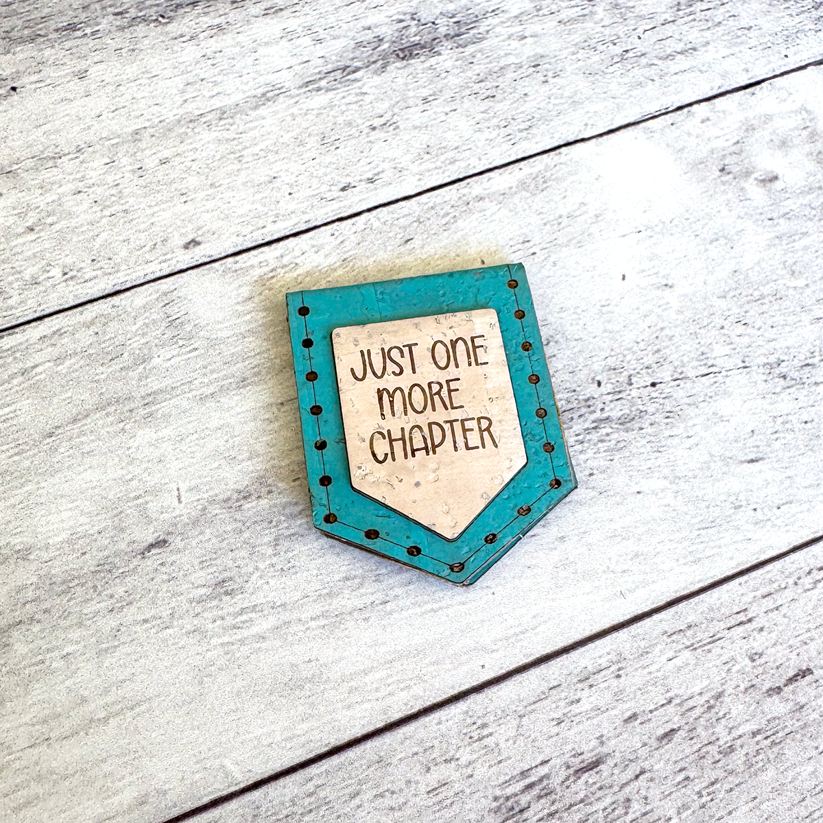 'Just One More Chapter' Magnetic Cork Bookmark | Eco-Friendly Reading Gift