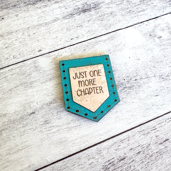'Just One More Chapter' Magnetic Cork Bookmark | Eco-Friendly Reading Gift