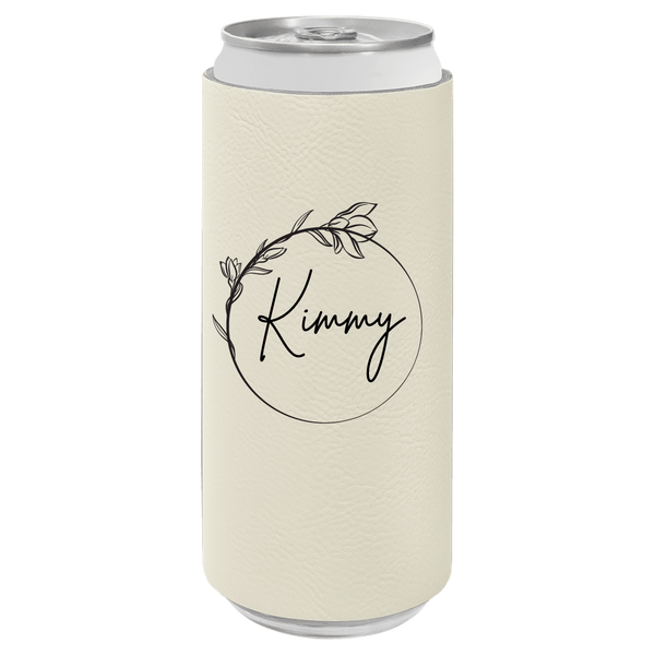 Can cooler with 'Kimmy' branding on a white background