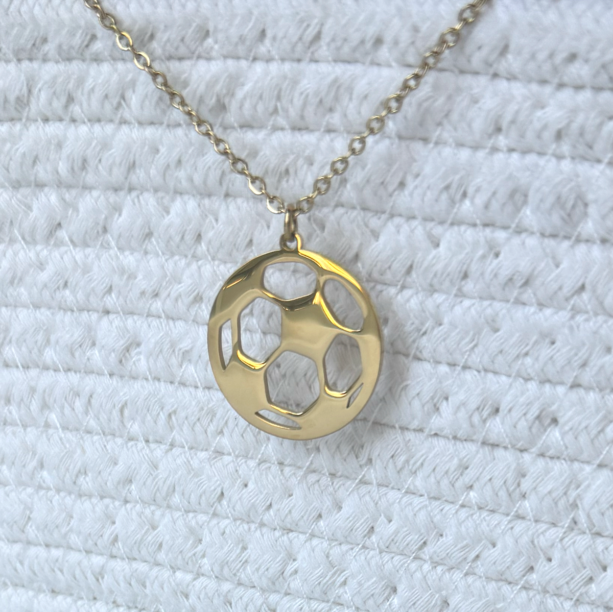 Personalized Soccer Necklace - Custom Stainless Steel Sports Jewelry