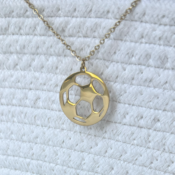 Personalized Soccer Necklace - Custom Stainless Steel Sports Jewelry
