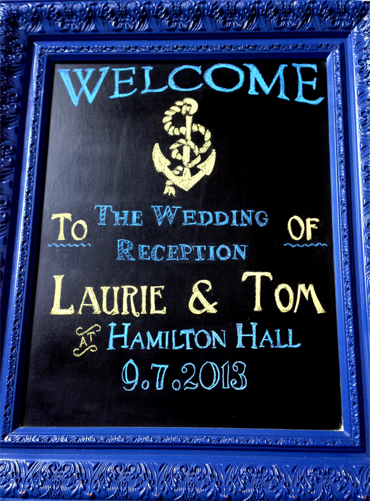 Laurie + Tom Wedding Chalkboard