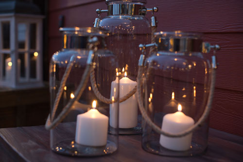 Candlelit lanterns on the deck  tied in perfectly with the rest of the decor for The Knot's Marketing Mixer  at Boston Tea Party Ships & Museum.  Photo courtesy of Carly Michelle Photography.