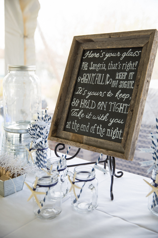 Custom chalkboard with rustic wood frame by SKO Designs. Photography by Organic Photography.