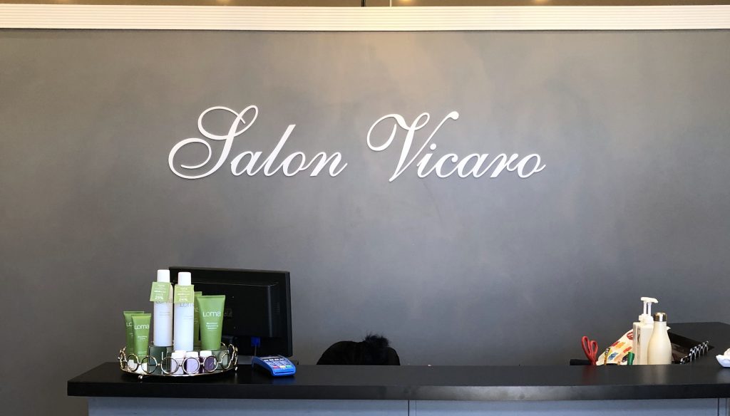 Laser Cut Salon Vicaro in Matte White Acrylic