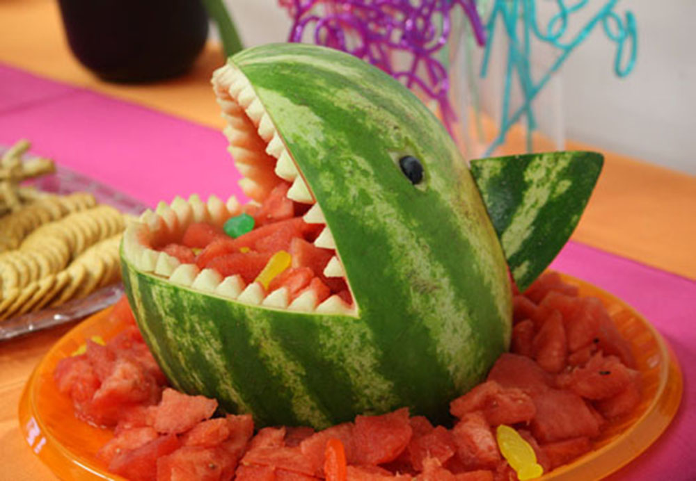 Birthday Luau Shark Watermelon