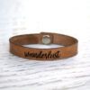 Wanderlust Skinny Leather Bracelet Java Brown