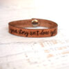 Your story isn’t done yet Skinny Leather Bracelet Bison Brown