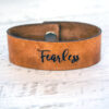 Fearless Medium Wide Leather Bracelet Java Brown