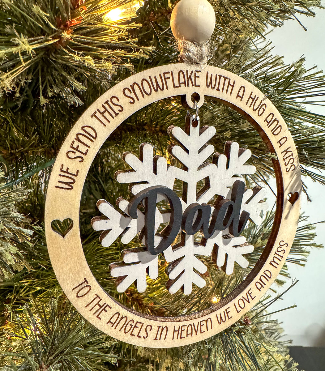Snowflake Memorial Ornament Dangle