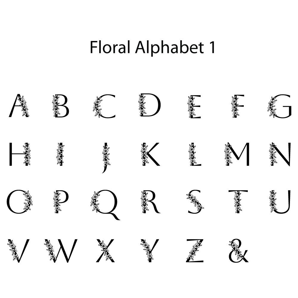 Floral Alphabet Choices 1