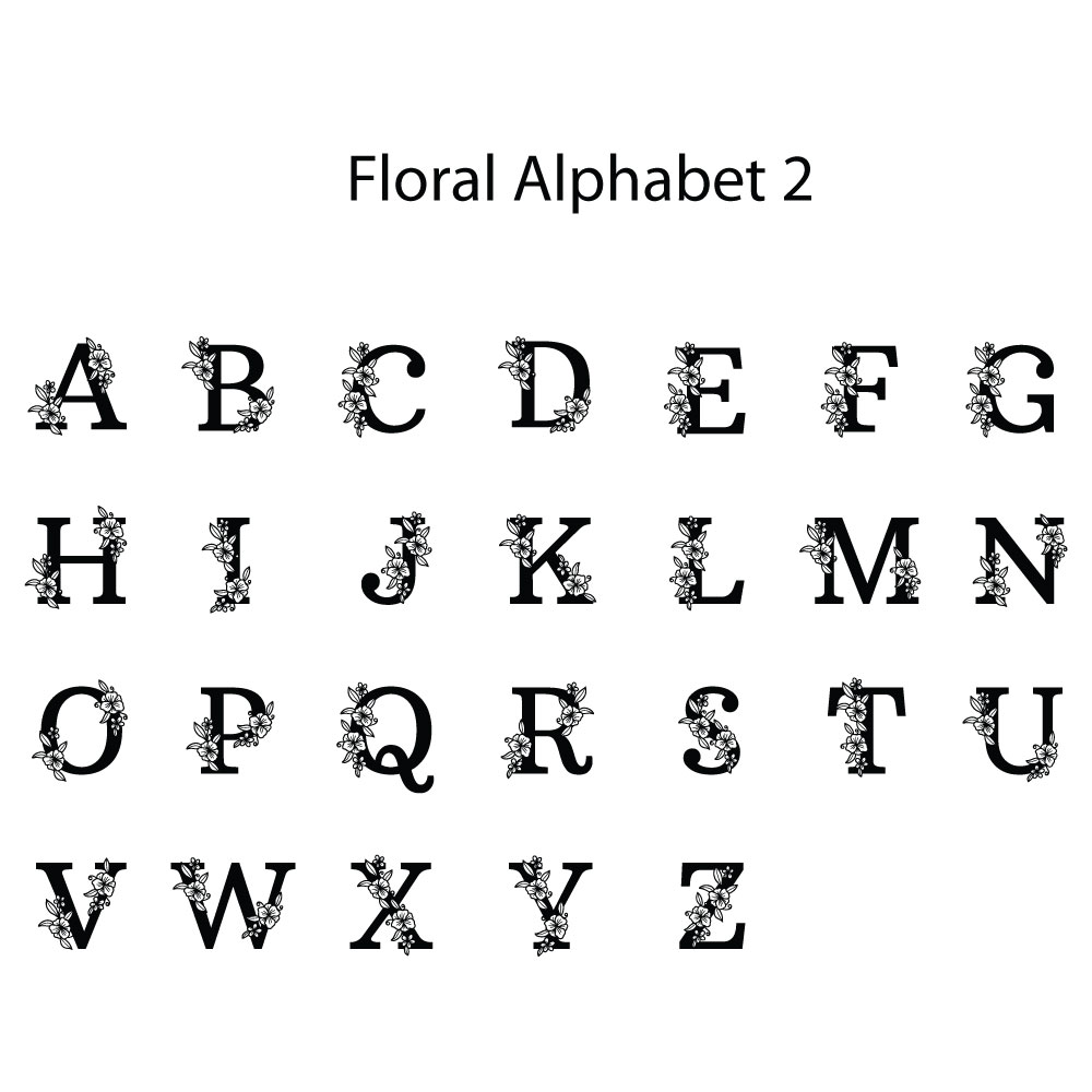 Floral Alphabet Choices 2