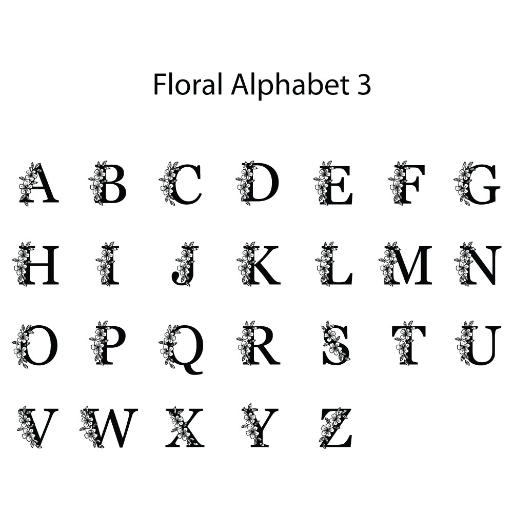 Floral Alphabet Choices 3