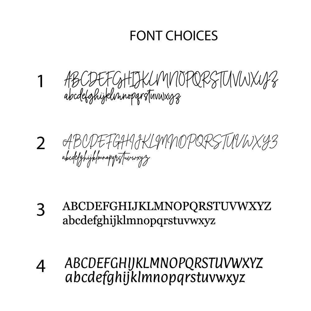 Font Choices for Monograms