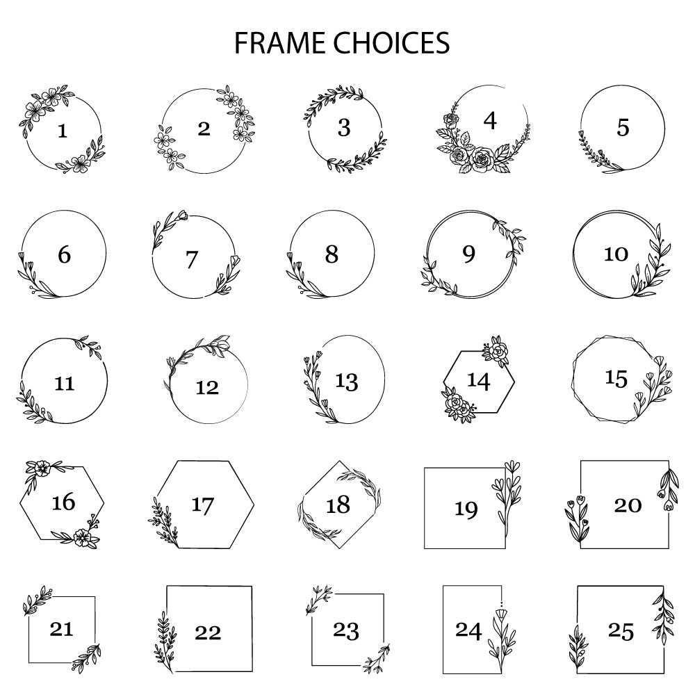 Floral Frames for Monogram